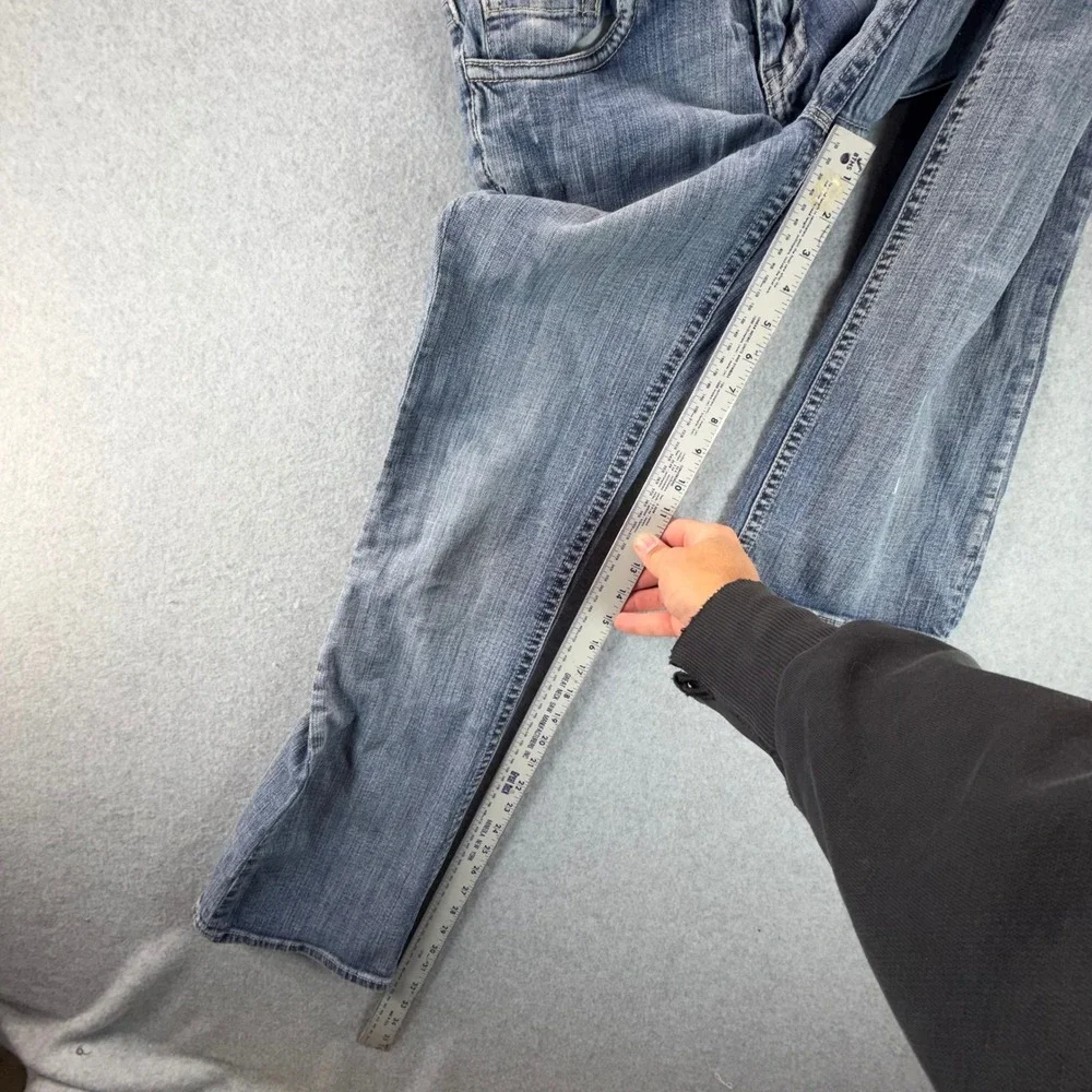 Vigoss New York Boot Jeans Womens 7 Blue Medium Wash Low Rise‎ Bootcut P5038KL